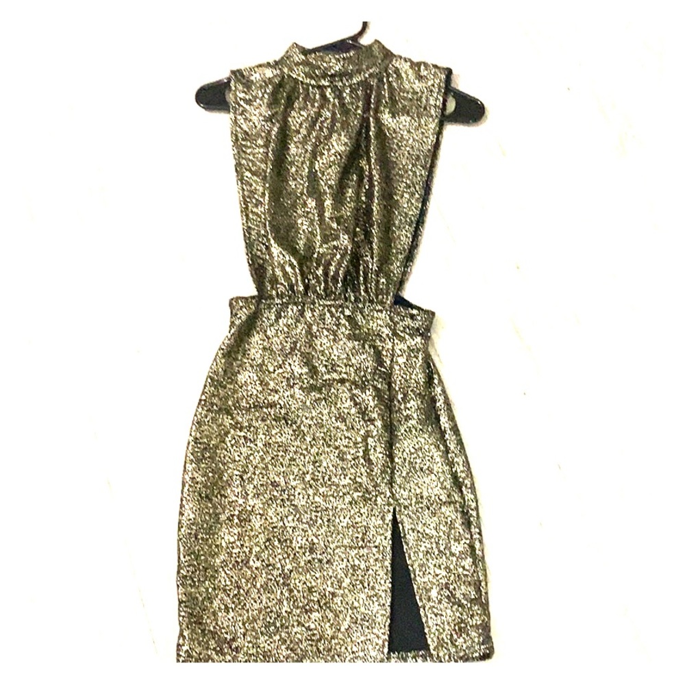 Gold metallic dress
